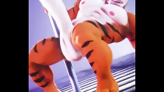 Tiger showing off his packet